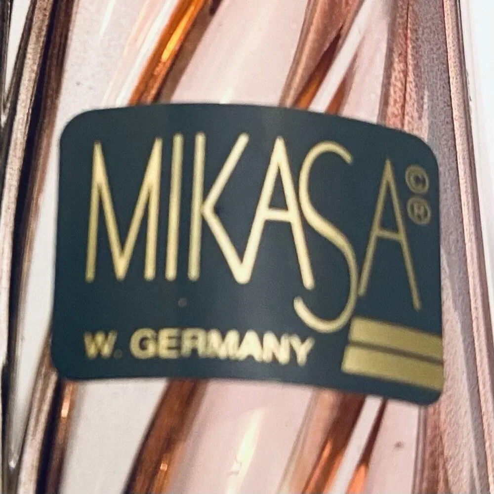 Vintage Mikasa Crystal 6” Swirl Rose Picture Frame - Never Used